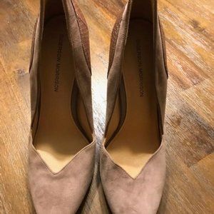 New Siggerson Morrison Suede Snakeskin Heels Size 10
